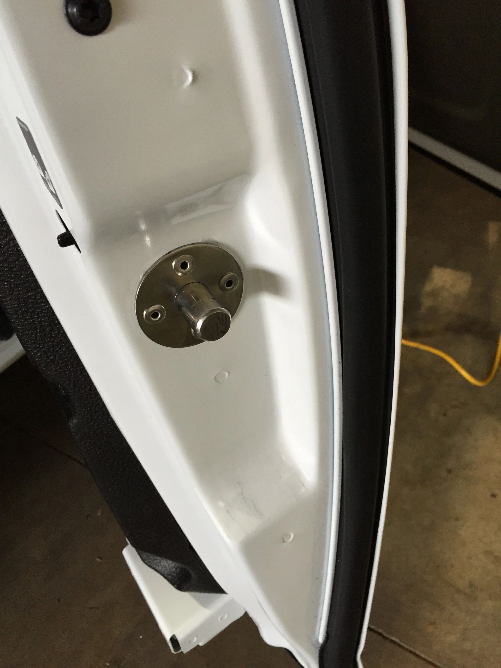 Black Widow deadbolt lock installed on van door